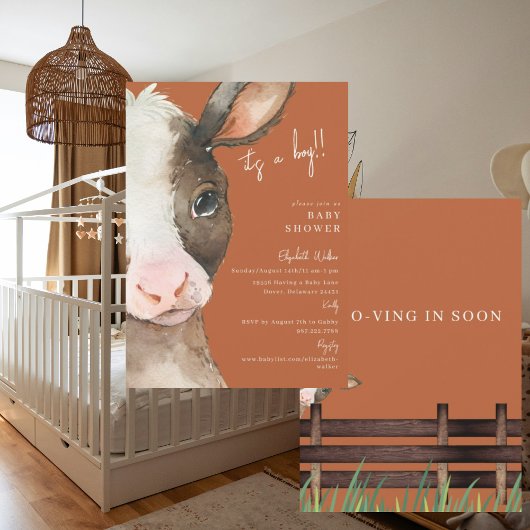 Terracotta Moo-ving in het Baby shower van Soon Ko Kaart