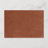 Terracotta Moody Floral Wedding Details Kaart (Achterkant)