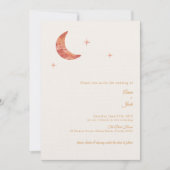 Terracotta Moon Moderne bruiloft uitnodiging (Voorkant)