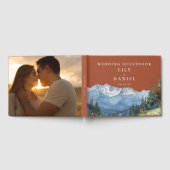 Terracotta Mountain Floral Wedding Photo Gastenboek (Volledig)