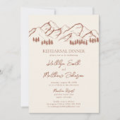 Terracotta Mountain Pine Tree repetitie diner Kaart (Voorkant)