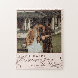 Terracotta | Mr. en Mrs Happy Wedding Jubileum Legpuzzel