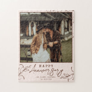 Terracotta   Mr. en Mrs Happy Wedding Jubileum Legpuzzel