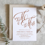 Terracotta Mr. en Mrs. Rustic Calligraphy Trouwen Kaart<br><div class="desc">Nodig familie en vrienden uit voor uw bruiloft met deze aanpasbare uitnodiging, met de uitdrukking "Mr & Mrs" in rustiek schrift. Het is ideaal voor koppels die een rustiek, of op het land geïnspireerd feest plannen. Deze uitnodiging kan volledig worden gepersonaliseerd om uw namen, trouwdatum, locatiegegevens en eventuele aanvullende informatie...</div>