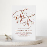 Terracotta Mr & Mrs Rustic Script QR Code Huwelijk Uitnodiging Briefkaart<br><div class="desc">Dit aanpasbare terracotta briefkaart brengt een perfecte mix van rustieke elegantie en modern gemak. Met "Meneer en mevrouw" in prachtige rustieke kalligrafie. Personaliseer door namen, datum, tijd, locatie en andere details toe te voegen. Dit kalligrafie bruiloft uitnodiging briefkaart stelt uw gasten in staat om gemakkelijk toegang te krijgen tot event...</div>