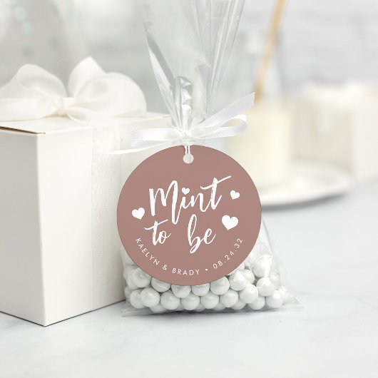 Terracotta | Munt voor persoonlijk huwelijk Bedankjes Labels