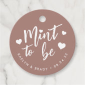 Terracotta | Munt voor persoonlijk huwelijk Bedankjes Labels (Voorkant)