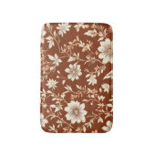  Terracotta Naadloze Boho Bloemenpatroon Badmat (Voorkant Verticaal)