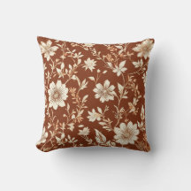  Terracotta Naadloze Boho Bloemenpatroon