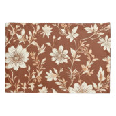 Terracotta Naadloze Boho Bloemenpatroon Kussensloop (Achterkant)