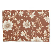  Terracotta Naadloze Boho Bloemenpatroon Kussensloop (Voorkant)