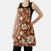 Terracotta Naadloze Boho Bloemenpatroon Schort (Insitu)