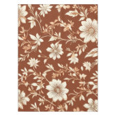  Terracotta Naadloze Boho Bloemenpatroon Tafelkleed (Voorkant)