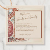 terracotta natuurlijke vintage bruiloft bedankjes labels (Voorkant)