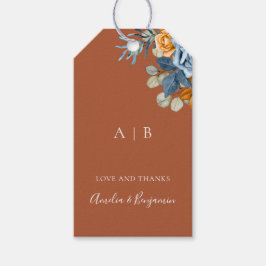 Terracotta Navy Blau Roest Roestig Dank Je Wel Tro Cadeaulabel