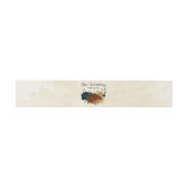 Terracotta Navy bloemenbruiloft Uitnodigingen Wikkel (Vlak)