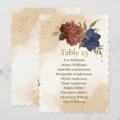 Terracotta Navy Blue Bloemen Zitkaarten Kaart (Voorkant / Achterkant)