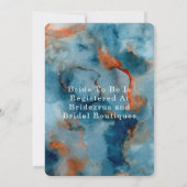 Terracotta Navy Blue Floral Vrijgezellenfeest Kaart (Achterkant)