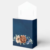 Terracotta Navy Blue Greenery Geometric Wedding Bedankdoosjes (Geopend)