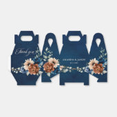 Terracotta Navy Blue Greenery Geometric Wedding Fa Bedankdoosjes (Uitgevouwen)