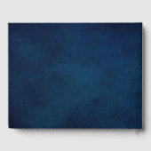 Terracotta Navy Blue Greenery Geometric Wedding Gastenboek (Achterkant)