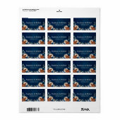 Terracotta Navy Blue Greenery Geometric Wedding La Etiket (Full Sheet)
