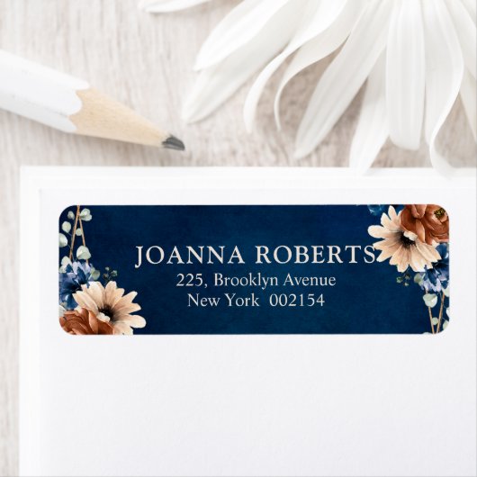 Terracotta Navy Blue Greenery Geometric Wedding La Etiket (Insitu)