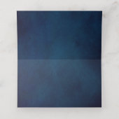 Terracotta Navy Blue Greenery Geometric Wedding Plaatskaartje (Binnenkant ongevouwen)