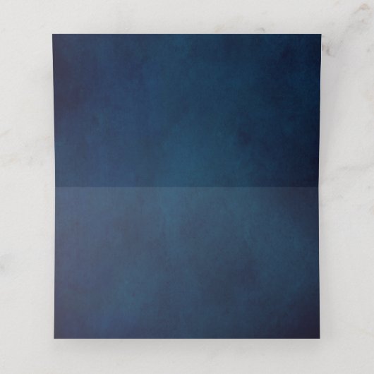 Terracotta Navy Blue Greenery Geometric Wedding Plaatskaartje (Binnenkant ongevouwen)