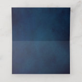 Terracotta Navy Blue Greenery Geometric Wedding Plaatskaartje (Binnenkant ongevouwen)