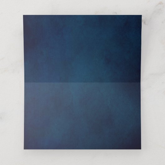 Terracotta Navy Blue Greenery Geometric Wedding Plaatskaartje (Binnenkant ongevouwen)