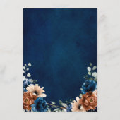 Terracotta Navy Blue Greenery Wedding Details Encl Informatiekaartje (Achterkant)