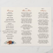 Terracotta Navy Blue Greenery Wedding Programme (Achterkant)