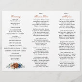 Terracotta Navy Blue Greenery Wedding Programme (Achterkant)