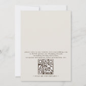 Terracotta Navy Blue Pampasgras QR-code Trouwen Kaart (Achterkant)