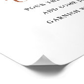 Terracotta Navy Blue Vrijgezellenfeest Mimosa Bar  Poster (Hoek)