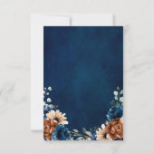 Terracotta Navy Green Geometrische RSVP-kaart Kaart (Achterkant)