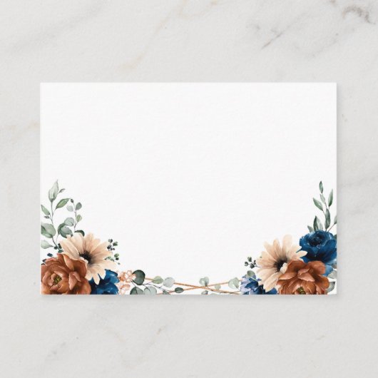 Terracotta Navy Greenery Raad eens hoeveel kussen Informatiekaartje (Achterkant)