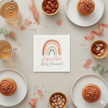 Terracotta neutraal regenboog baby shower