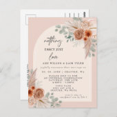 terracotta niets Fancy gewoon liefde aankondiging Briefkaart (Voorkant / Achterkant)