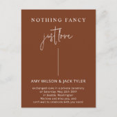 terracotta niets Fancy gewoon liefde bruiloft Briefkaart (Voorkant)