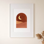 Terracotta night, abstract landschap poster