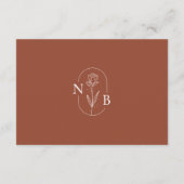 Terracotta Note on Gifts Boho Wedding Good Informatiekaartje (Achterkant)