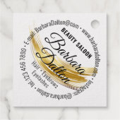 Terracotta Ocher Beige Gold Bedankjes Labels (Achterkant)