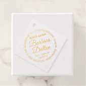 Terracotta Ocher Beige Gold Bedankjes Labels (Met doos)