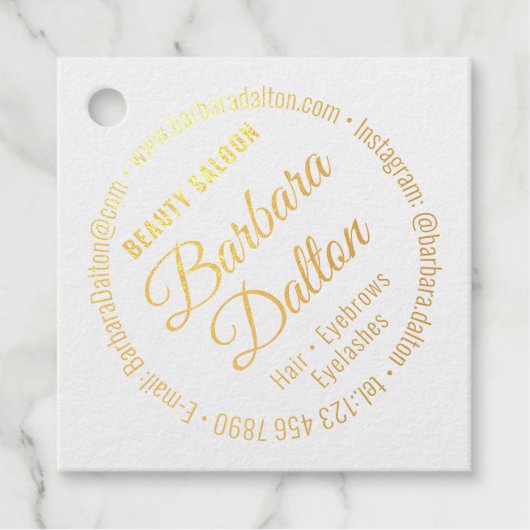 Terracotta Ocher Beige Gold Bedankjes Labels (Voorkant)