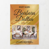 Terracotta Ocher Beige Gold Drieluik Kaart (Cover)