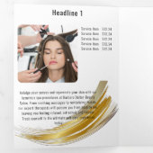 Terracotta Ocher Beige Gold Drieluik Kaart (Binnenzijde eerst)