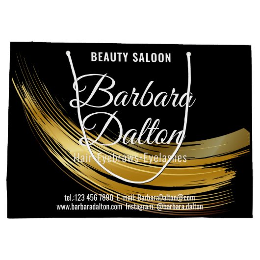 Terracotta Ocher Beige Gold Groot Cadeauzakje (Achterkant)