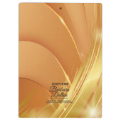 Terracotta Ocher Beige Gold Klembord (Achterkant)